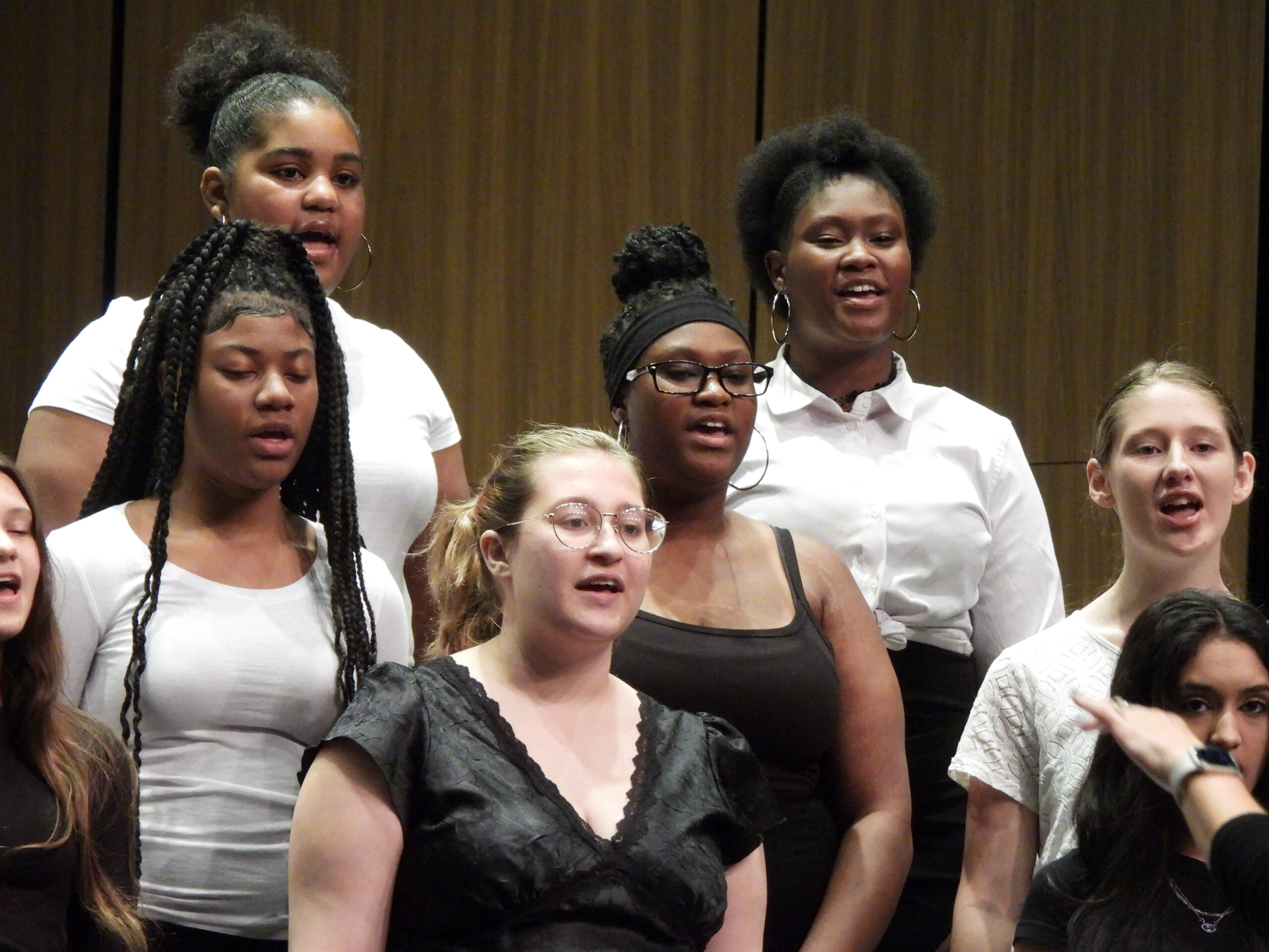 Central High School choir performing on stage