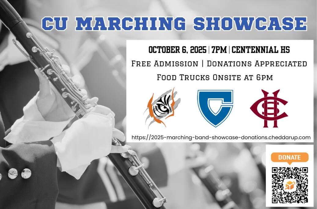 Information provided to attend 2025 C-U marching band showcase and donate.